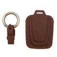 thumbnail image 3 of 1pc Blue/Brown Leather Remote Car Key Fob Case Cover Holder Shell For Bmw I3 I8 2014+ Keyless Delicate Keys Protector, 3 of 9