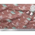 thumbnail image 3 of Soimoi Brown Rayon Fabric Palm Tree & Sunset Beach Print Fabric by the Yard 42 Inch Wide, 3 of 3