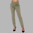 thumbnail image 2 of Dealovy Dress Pants Women Work Skinny Straight-Leg Trousers Solid Color Mid Rise Office Ankle Length Trousers, 2 of 5