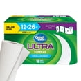 thumbnail image 1 of Great Value Essuie-Tout Ultra, 12 Rouleaux, 98 Feuilles par Rouleau, 1 of 8