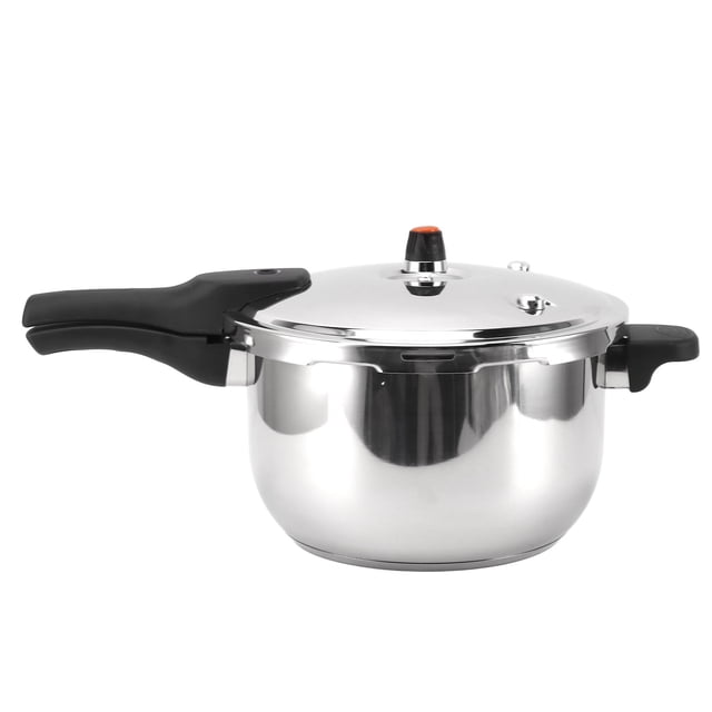 Stainless Steel Pressure Cooker, Explosion Proof, Multifunctional with Safety Valve 80KPA, Security Handle Cooking Pot, For Induction Cooker, Gas Stove Open Flame, Electric Stove