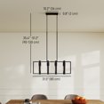 thumbnail image 3 of HOMCOM Kitchen Island Lighting with 4 Rotatable Frames Linear Pendant Light, 3 of 10