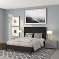 thumbnail image 4 of Lit plateforme Roxbury grand touffeté en tissu noir, 4 of 7