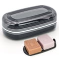 thumbnail image 4 of TIELUTT Soap with Lid Soap Double Soap Travel Portable Drain Storage Dormitory Soap Rack Towel Racks for Bathroom Bath Towels Set Bathroom Organizers And Storage Towel Rack Wall Mounted Bathroom Decor, 4 of 8