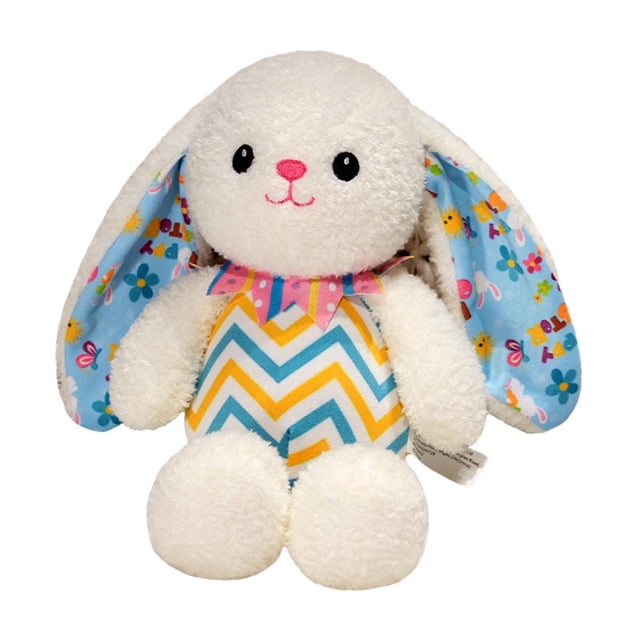 Adorable Striped Bunny Toy Cuddly Animal Stuffed Rabbit Doll For Kids Easter And Comforting Companion