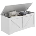 thumbnail image 1 of HOMCOM Coffre de Rangement pour Salon, Banc de Rangement, 39,4 Po L, Blanc, 1 of 10