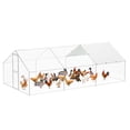 thumbnail image 1 of Poulailler en Métal Robuste à Entrée Piétonne – Toit en Flèche, Cage à Volaille en Acier Galvanisé, Housse Imperméable et Résistante aux UV, Enclos Extérieur Sécurisé pour Poules pour Cour Arrière Ou Ferme, 1 of 8