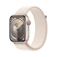 thumbnail image 1 of Apple Watch Series 9 GPS + Cellular 45mm Starlight Aluminium Case with Starlight Sport Loop, 1 of 4