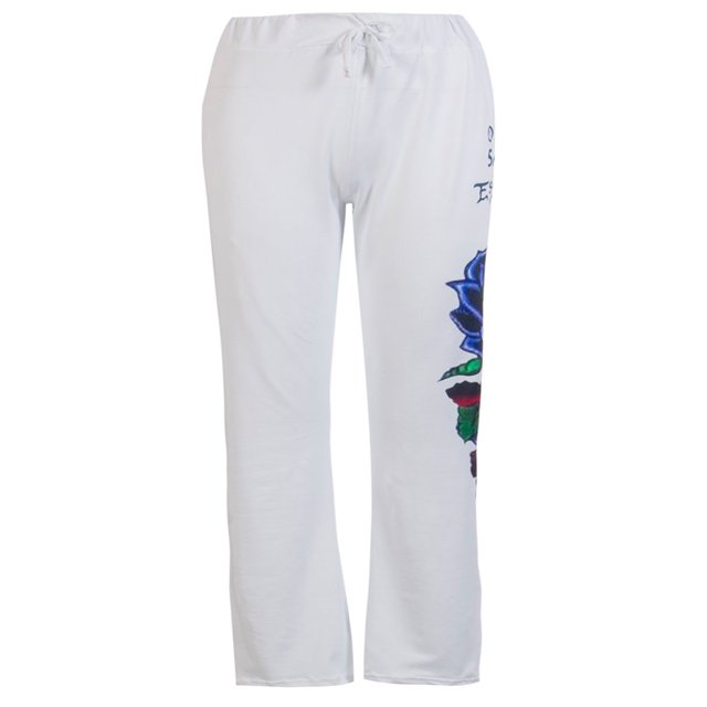 Pantalon Grand Extensible pour Femmes Mélange Coton Bas Imprimé Taro