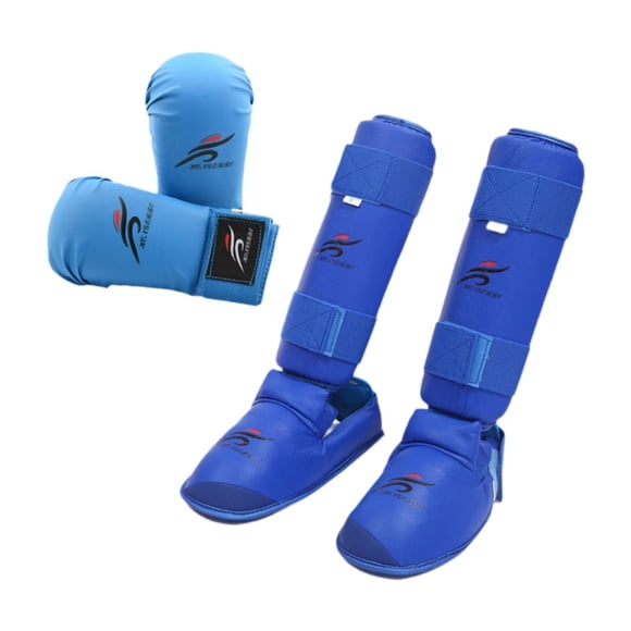 Lijie Karate Sparring Gear Set Karate Gloves Shin Guards Protection Training Equipment M