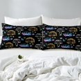 thumbnail image 4 of YST Rv Happy Camping Fitted Sheet, Gradient Camper Car Bedding Set Queen Size For Farmhouse Camping Lovers, Outdoorsy Camper Bed Sheets Rustic Sheets With 2 Pillow Cases, Black, 4 of 5
