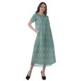 thumbnail image 2 of Moomaya Robes d'Été Imprimées pour Femmes à Manches Courtes en Coton Flex Robe de Soirée, 2 of 5