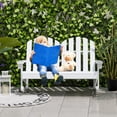 thumbnail image 2 of Costway 2 Person Kid Adirondack Rocking Chair Outdoor Backrest Armrest Solid Wood White, 2 of 8
