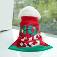 thumbnail image 3 of Pet Vest Fashionable Two-legged Comfortable Waist Buckle Print Letter Pattern Holiday Accessory Polyester Christmas Festival Pet Skirt for Teddy, 3 of 10