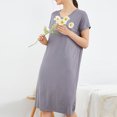 thumbnail image 5 of Besolor Chemises de Nuit Grande Taille pour Femmes Été Confortables à Manches Courtes Col Ras du Cou Vêtements de Nuit Chemises de Sommeil Robe de Nuit, 5 of 5