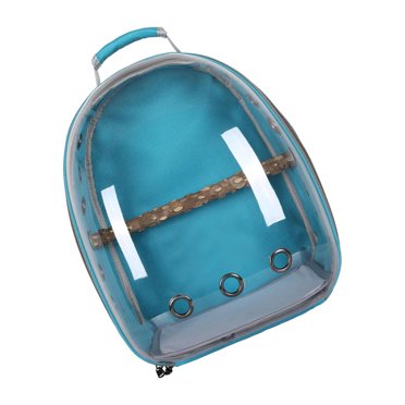 kurtrusly Stylish Bird Carrier Cage Shoulder Bag for Convenient Pet Parrot Travel Light Blue 32x26x41cm