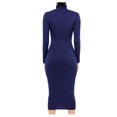 thumbnail image 4 of Gspmoly Robes pour Femmes, Mode Femme Robe Longue Ajustée à Col Montant à Manches Longues Robe de Couleur Unie Robes de Mariage pour Femmes jusqu'à 65 % de Rabais, 4 of 9