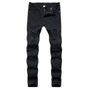 EGNMCR Men's Lightweight Pants, Cargo Pants Men, Linen Pants Men Men's Pants Slim Fitting Elastic Straight Tube Casual Jeans Fashionable Casual Pants Long Pants Men Pants