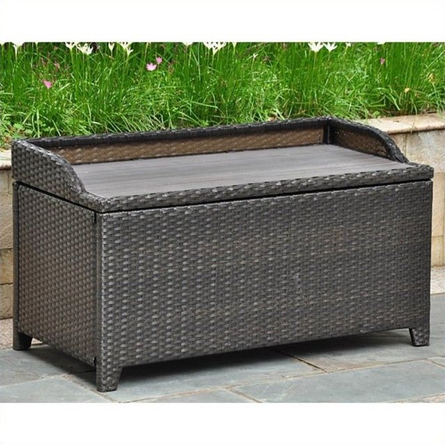 International Caravan Banc de Rangement Barcelona en Noir Antique