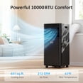 thumbnail image 4 of HOMCOM Climatiseur 10 000 BTU, Unité de Climatisation Silencieuse avec Télécommande, Noir, 4 of 10