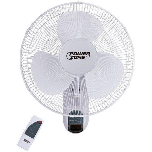 Homebasix FW40-S1 Horizontal Oscillating Wall Mount Fan, White