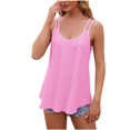 thumbnail image 1 of Chbgutlmr Camisoles d'Été pour Femmes à Oeillets, Col en U, Sans Manches, Bretelles Spaghetti, Plage, Décontractées, Amples, 1 of 8