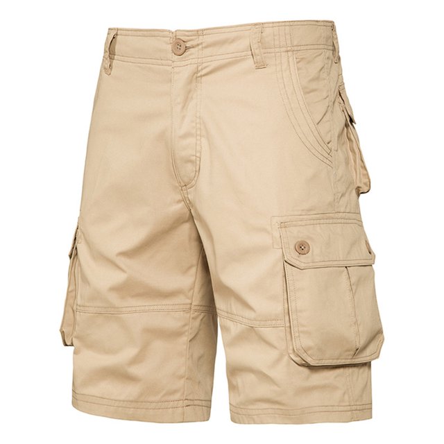 LSLJS Mens Mode Sports Multi-Poches Décontracté Été Solide Fermeture Éclair Short Pants, Mens Shorts Été Clothes