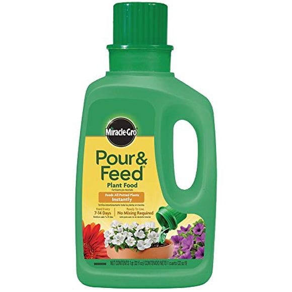 Miracle-Gro Verser et Nourrir Nourriture Liquide pour Plantes, 32 Onces (Engrais pour Plantes) Unité