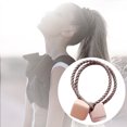 thumbnail image 3 of Corde à Cheveux Mode Mignonne Décoration Carrée Cravate Bande Ponytail Titulaire Accessoires de Cheveux pour les Femmes, 3 of 10