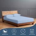 thumbnail image 2 of Real 1000 Thread Count RV Short Queen Size Sheets 100% Egyptian Cotton 4 PC Sheet Set, Luxurious Bedsheet Sets Soft Silky Sateen Weave, Breathable, Fits Upto 10 Inch Deep Pocket Mattress - Sky Blue, 2 of 7