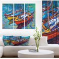 thumbnail image 3 of Designart Three Fishing Boat Oil Painting Canvas Wall Art, 3 of 4