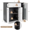 thumbnail image 2 of Gymax Buffet Bahut à 3 Portes Armoire de Rangement de Cuisine Console Placard avec Tiroir, 2 of 10