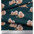 thumbnail image 2 of Soimoi Viscose Chiffon Fabric Golden Retriever Dog Printed Craft Fabric by The Yard 42 Inch Wide, 2 of 3