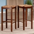 thumbnail image 5 of Winsome Kaden Rush Seat Bar Stools, 2-Pc Set, Walnut, 5 of 5