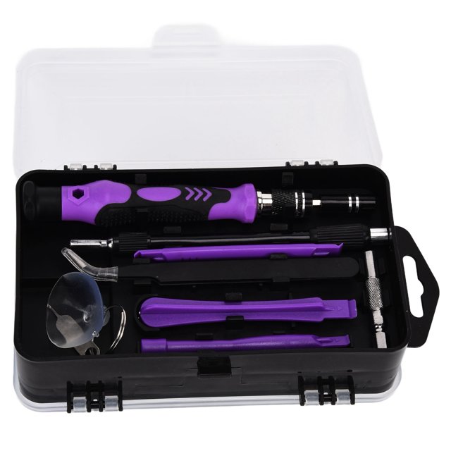Ensemble de Tournevis, Trousse d'Outils de Réparation d'Électronique de Réparation Multifonctionnelle pour Montres pour Téléphones Mobiles pour Ordinateurs Portables Violet,Rouge,Bleu