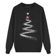thumbnail image 1 of T-Shirt Décontracté pour Femme à Manches Longues Imprimé, Col Rond, Coupe Ample, Chandail Sans Capuche, 1 of 2