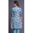 thumbnail image 2 of Bimba Kurti à Manches Retroussables pour Femmes, Col Mandarin Imprimé, Hauts de Kurti Courts, 2 of 6