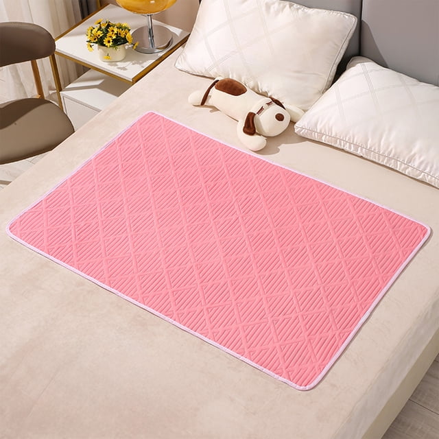 Waterproof Large Bed Pad 80x120 cm, Washable Cotton Nursing Mat with Multi-Layer Absorption and Non-Slip Backing for Incontinence, Bedwetting, Elderly Care