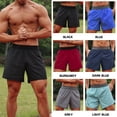 thumbnail image 3 of Men Sport Shorts Elastic Waist Pocket Towel Loop Running Basketball, 3 of 8