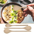 thumbnail image 2 of Binwennn 3 Piece Natural Hardwood Stirring Spoons Set, 2 of 7