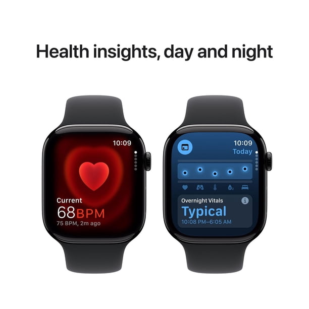Apple Watch Series 10 GPS 46mm Jet Black Aluminum Case with Black