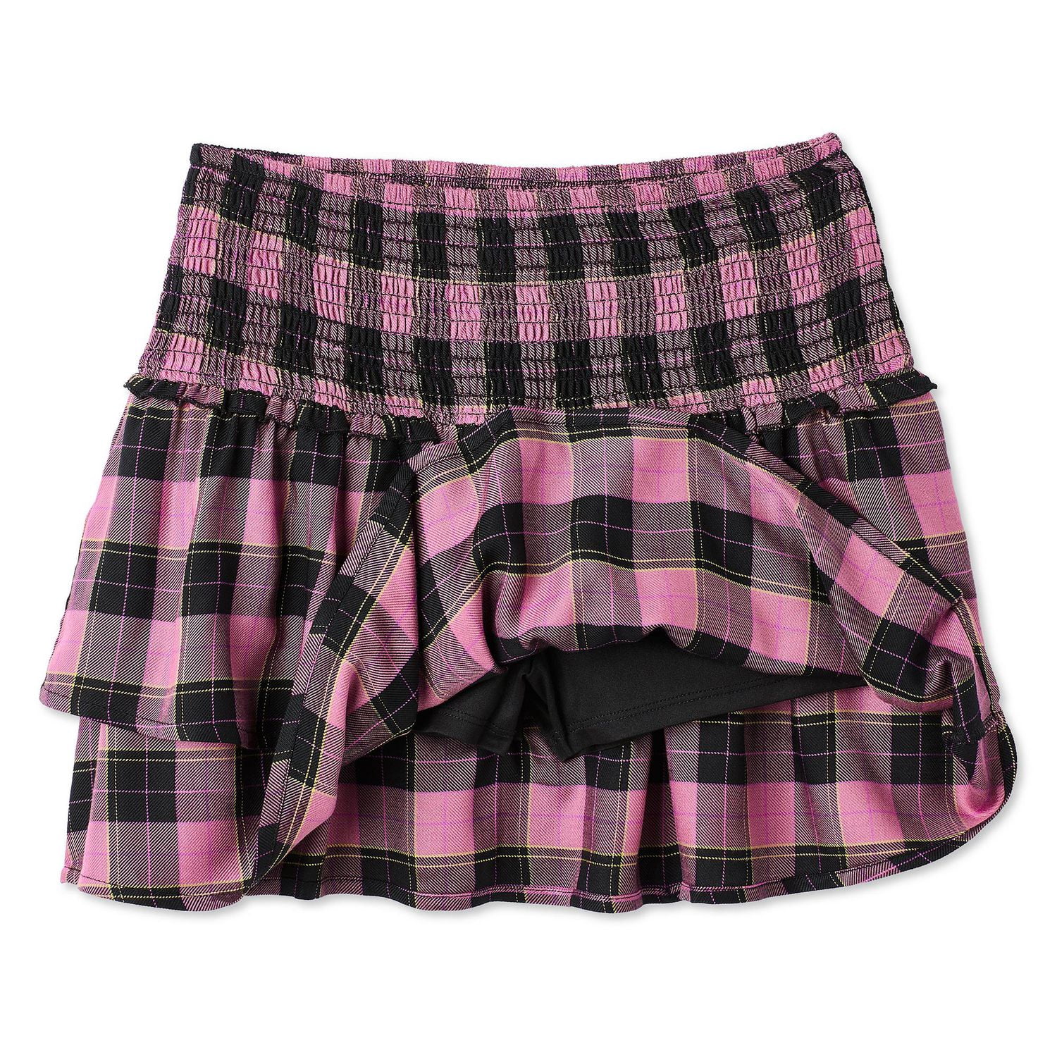 My Sister's Closet Girls' Smocked Waist Tiered Ruffle Skort