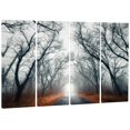 thumbnail image 3 of Tableau à toile imprimée Design Art Paysage photographique Rue dans forêt mystique, 3 of 3