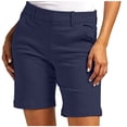 thumbnail image 2 of Shorts pour Femmes Liquidation Grande Taille Shorts en Sergé Extensible pour Femmes Taille Fine à Enfiler Coupe Régulière Shorts de Randonnée Été Décontractés avec Poches en Liquidation, 2 of 9