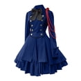 thumbnail image 1 of Kcodviy Robe pour Femme Style Rétro Robe Gothique pour Femme Couleur Unie Manches Trompette Robe Gothique Noire Longue Robe de Princesse, 1 of 4