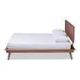 thumbnail image 3 of Allora Mid-Century Solid Rubberwood with MDF Queen Platform Bed in Brown, 3 of 9