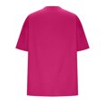 thumbnail image 4 of Plebaso T-Shirts Surdimensionnés pour Femmes 2025 Manches Courtes Hauts Amples Col Rond Décontracté Uni T-Shirts Basiques pour Femmes, 4 of 5