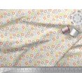 thumbnail image 2 of Soimoi White Viscose Chiffon Fabric Square Geometric Printed Fabric 1 Yard 42 Inch Wide, 2 of 3