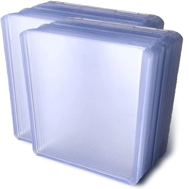 JUNWELL 100 Ct Top Loaders et Protège-Cartes (50 Ct Top Loaders et 50 Protège-Cartes) Protège-Penny Protège-Cartes en Plastique Épais Protège-Cartes de Collection Support Adapté pour MTG Yugioh Pokemon Card Baseba