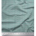 thumbnail image 1 of Soimoi Poly Georgette Fabric Leaves & Floral Block Print Fabric by The Yard 52 Inch Wide, 1 of 3